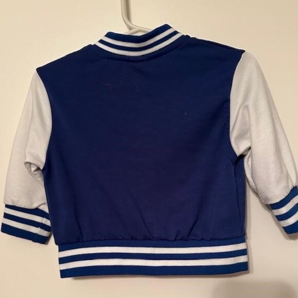 Blue Baseball Jacket, size 1-2 years, "A" on the front - Picture 4 of 7